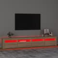 Miniatyrbilde 5 av 11: vidaXL TV-benk med LED-lys sonoma eik 240x35x40 cm
