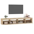 Miniatyrbilde 6 av 11: vidaXL TV-benk med LED-lys sonoma eik 240x35x40 cm