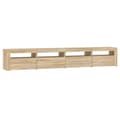 Miniatyrbilde 7 av 11: vidaXL TV-benk med LED-lys sonoma eik 240x35x40 cm