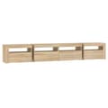 Miniatyrbilde 8 av 11: vidaXL TV-benk med LED-lys sonoma eik 240x35x40 cm