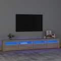 Miniatyrbilde 1 av 11: vidaXL TV-benk med LED-lys sonoma eik 240x35x40 cm