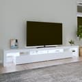 Miniatyrbild 3 av 11: vidaXL Tv-bänk med LED-belysning Vit 260x36,5x40 cm