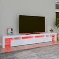 Miniatyrbild 5 av 11: vidaXL Tv-bänk med LED-belysning Vit 260x36,5x40 cm