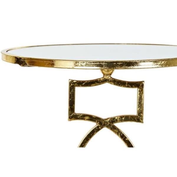 DKD Home Decor Sidobord Spegel Guld Metall (41 x 41 x 64 cm) - 8424001825677