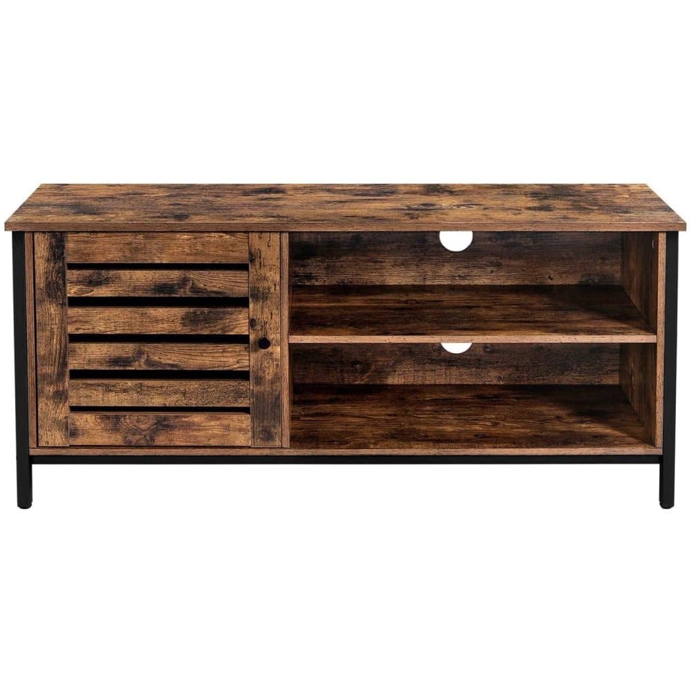 Rootz TV Möbel - TV-skåp - Sideboard - TV-möbel - TV-skåp - TV Lowboard - Brun/Svart - 110 x 40 x 50 cm (LxBxH)