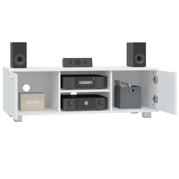 vidaXL TV-benk hvit 120x40,5x35 cm konstruert tre