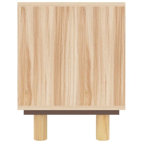 vidaXL TV-benk brun 105x30x40 cm heltre furu og naturrotting