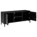 Miniatyrbilde 4 av 11: vidaXL TV-benk svart 110x35x48 cm heltre furu