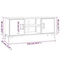 Miniatyrbilde 9 av 11: vidaXL TV-benk svart 110x35x48 cm heltre furu