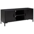 Miniatyrbilde 1 av 11: vidaXL TV-benk svart 110x35x48 cm heltre furu