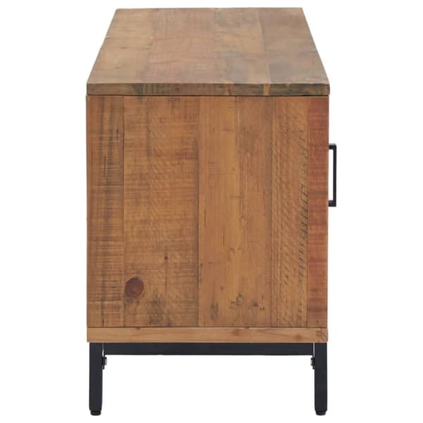 vidaXL Tv-bänk brun 110x35x48 cm massiv furu