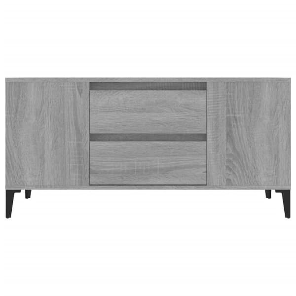vidaXL TV-benk grå sonoma 102x44,5x50 cm konstruert tre