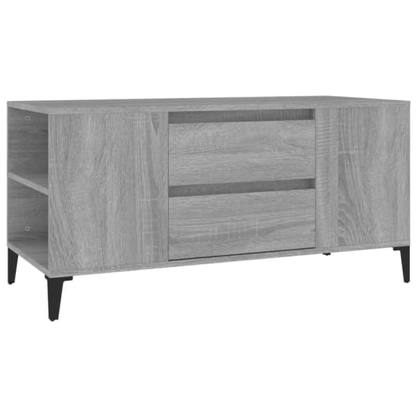 vidaXL TV-benk grå sonoma 102x44,5x50 cm konstruert tre