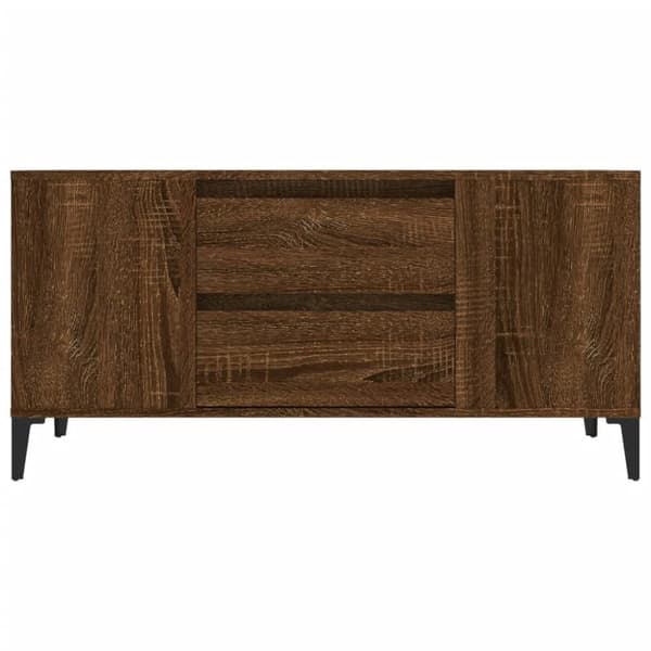 vidaXL Tv-bänk brun ek 102x44,5x50 cm konstruerat trä