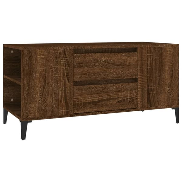 vidaXL Tv-bänk brun ek 102x44,5x50 cm konstruerat trä