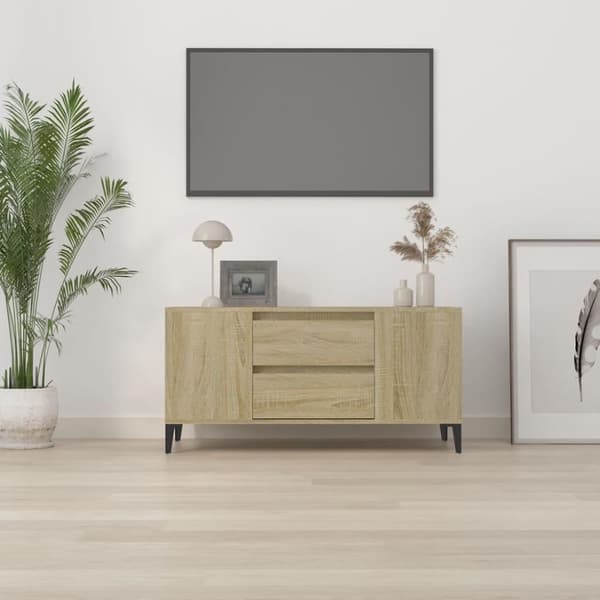vidaXL TV-benk sonoma eik 102x44,5x50 cm konstruert tre