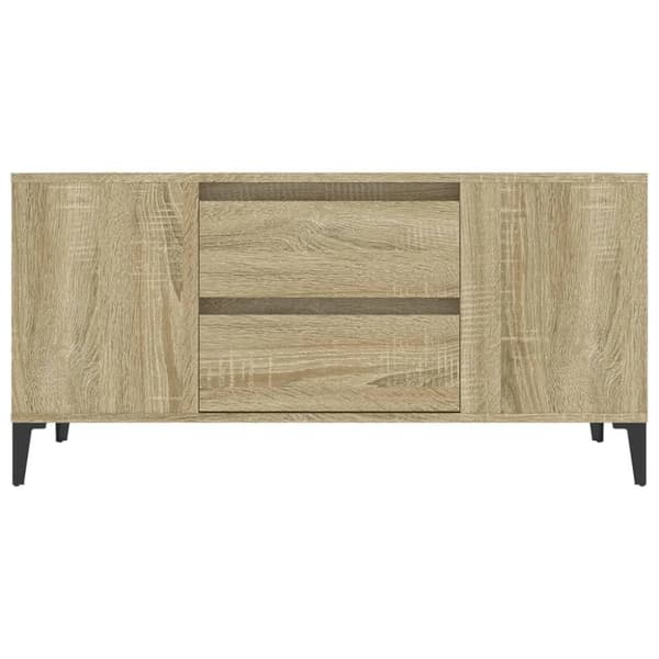 vidaXL TV-benk sonoma eik 102x44,5x50 cm konstruert tre