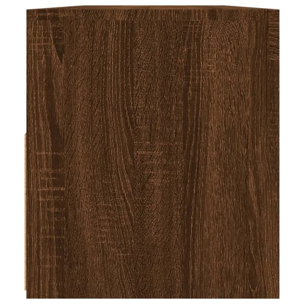 vidaXL TV-benk med LED-lys brun eik 90x35x40 cm