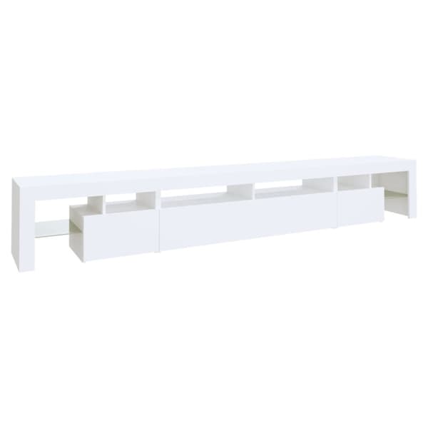 vidaXL Tv-bänk med LED-belysning Vit 260x36,5x40 cm