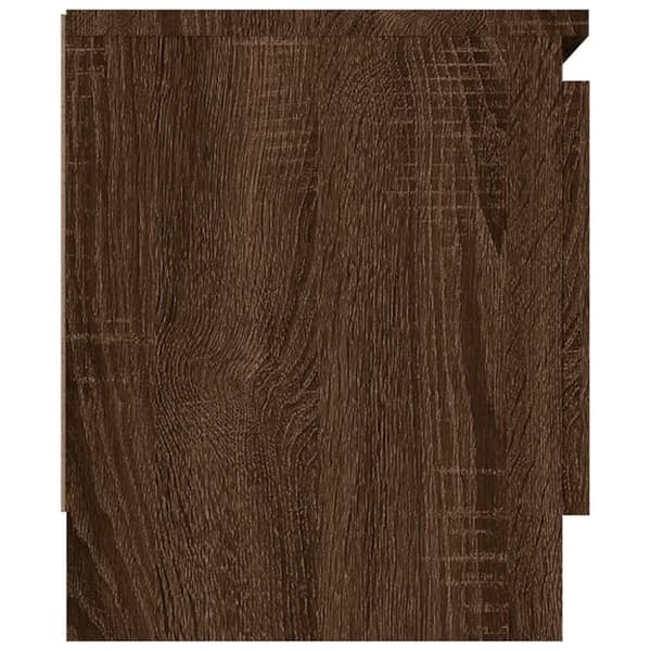 vidaXL TV-benk med dør brun eik 102x30x36 cm