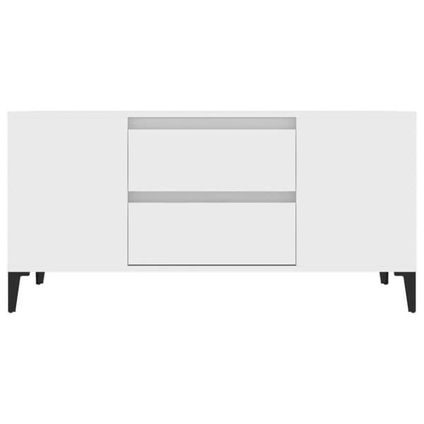 vidaXL Tv-bänk vit 102x44,5x50 cm konstruerat trä