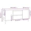 Miniatyrbild 10 av 11: vidaXL Tv-bänk vit 102x44,5x50 cm konstruerat trä