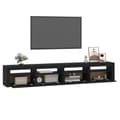 Miniatyrbild 6 av 11: vidaXL Tv-bänk med LED-belysning Svart 240x35x40 cm