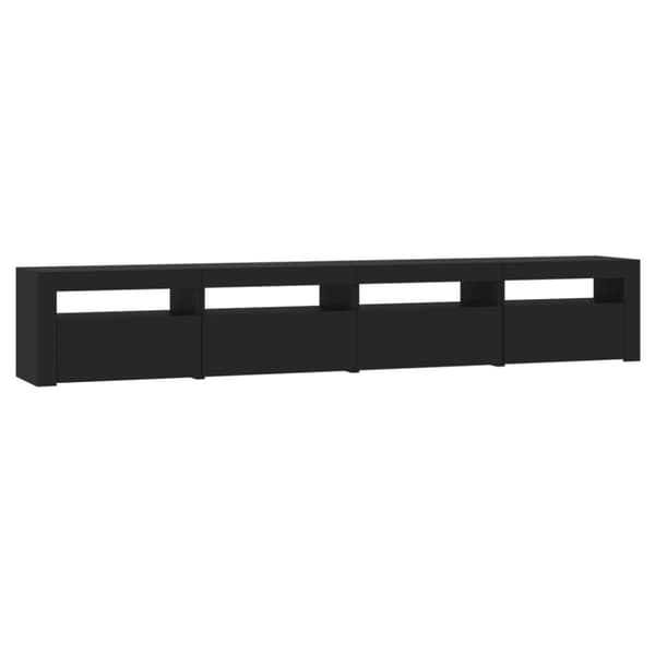 vidaXL Tv-bänk med LED-belysning Svart 240x35x40 cm