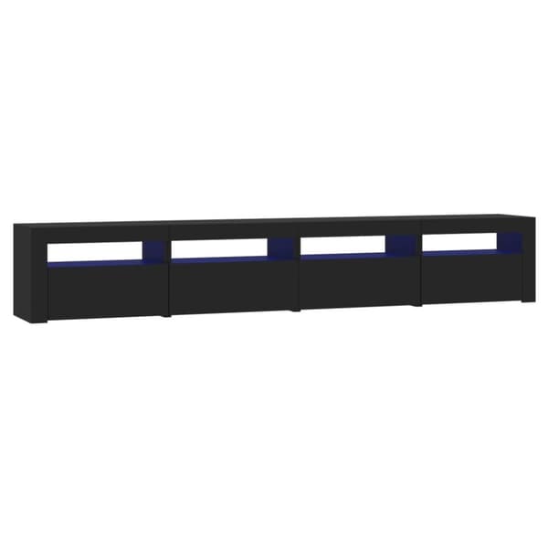 vidaXL Tv-bänk med LED-belysning Svart 240x35x40 cm