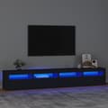 Miniatyrbild 1 av 11: vidaXL Tv-bänk med LED-belysning Svart 240x35x40 cm