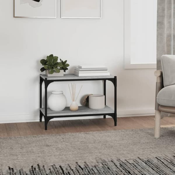 vidaXL Tv-bänk grå sonoma 60x33x41 cm konstruerat trä och stål