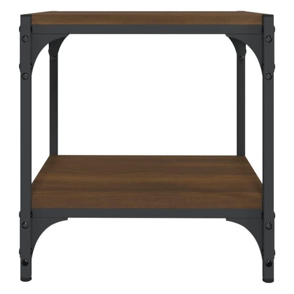 vidaXL TV-benk brun eik 40x33x41 cm konstruert tre og stål