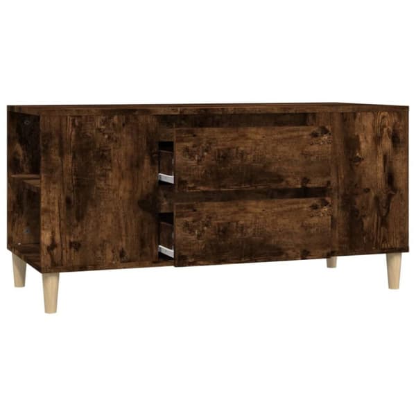 vidaXL TV-benk røkt eik 102x44,5x50 cm konstruert tre