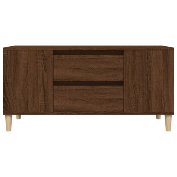 vidaXL TV-benk brun eik 102x44,5x50 cm konstruert tre