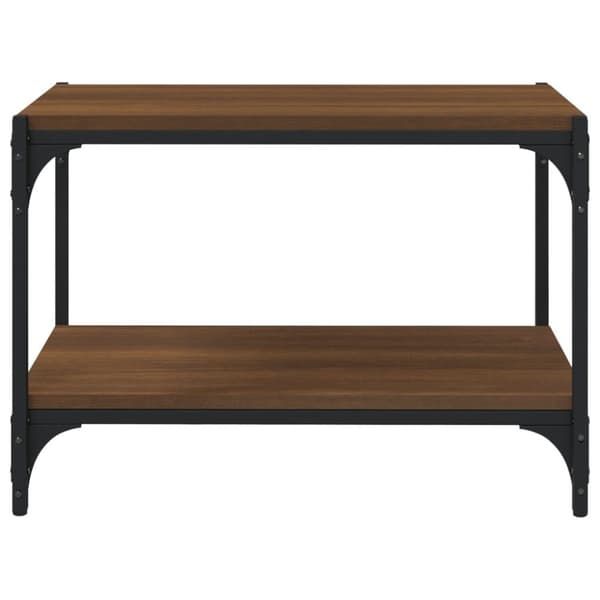 vidaXL Tv-bänk brun ek 60x33x41 cm konstruerat trä och stål