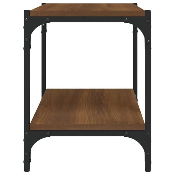 vidaXL Tv-bänk brun ek 60x33x41 cm konstruerat trä och stål