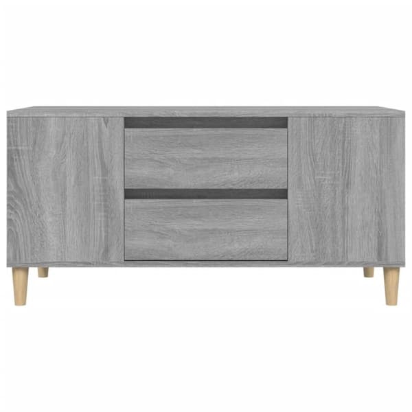 vidaXL TV-benk grå sonoma 102x44,5x50 cm konstruert tre