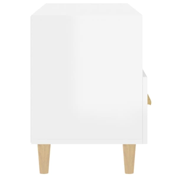 vidaXL TV-benk høyglans hvit 80x36x50 cm konstruert tre