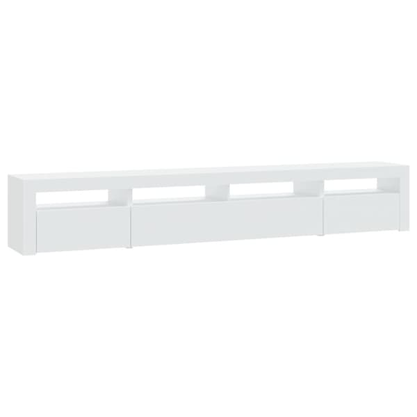 vidaXL Tv-bänk med LED-belysning vit 240x35x40 cm