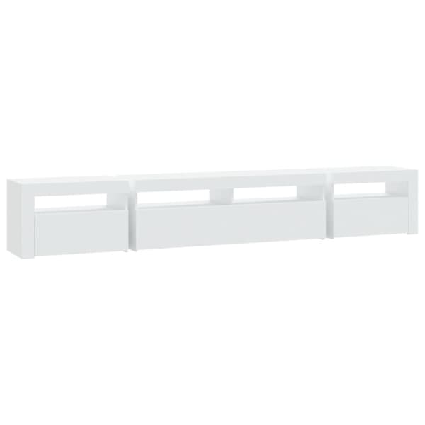 vidaXL Tv-bänk med LED-belysning vit 240x35x40 cm