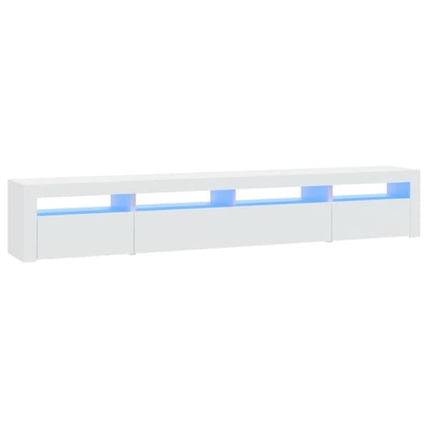 vidaXL Tv-bänk med LED-belysning vit 240x35x40 cm