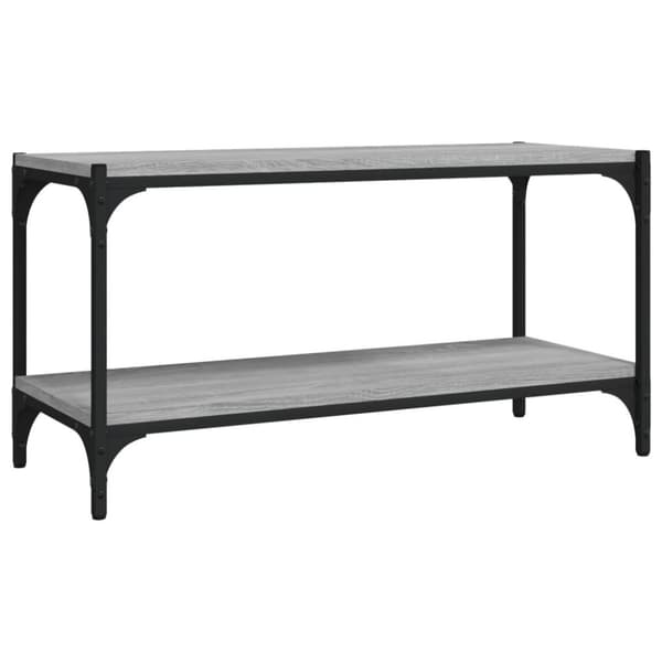 vidaXL TV-benk grå sonoma 80x33x41 cm konstruert tre og stål