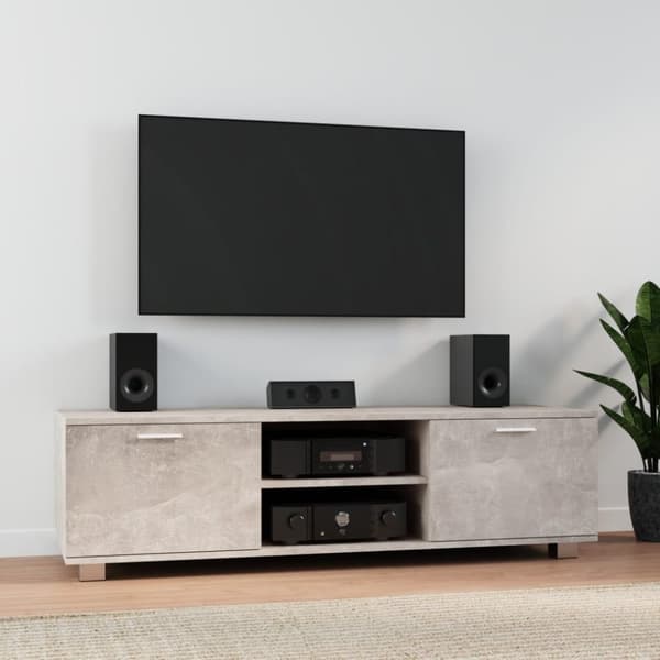 vidaXL TV-benk betonggrå 140x40,5x35 cm konstruert tre