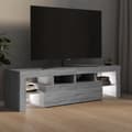 Miniatyrbild 4 av 11: vidaXL Tv-bänk med LED-belysning grå sonoma 140x36,5x40 cm