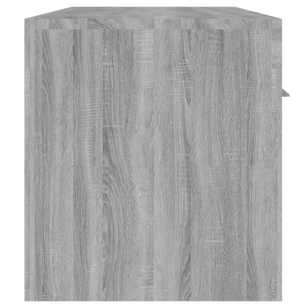 vidaXL Tv-bänk med LED-belysning grå sonoma 140x36,5x40 cm