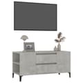 Miniatyrbilde 4 av 11: vidaXL TV-benk betonggrå 102x44,5x50 cm konstruert tre