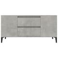 Miniatyrbilde 6 av 11: vidaXL TV-benk betonggrå 102x44,5x50 cm konstruert tre
