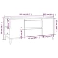 Miniatyrbilde 10 av 11: vidaXL TV-benk betonggrå 102x44,5x50 cm konstruert tre