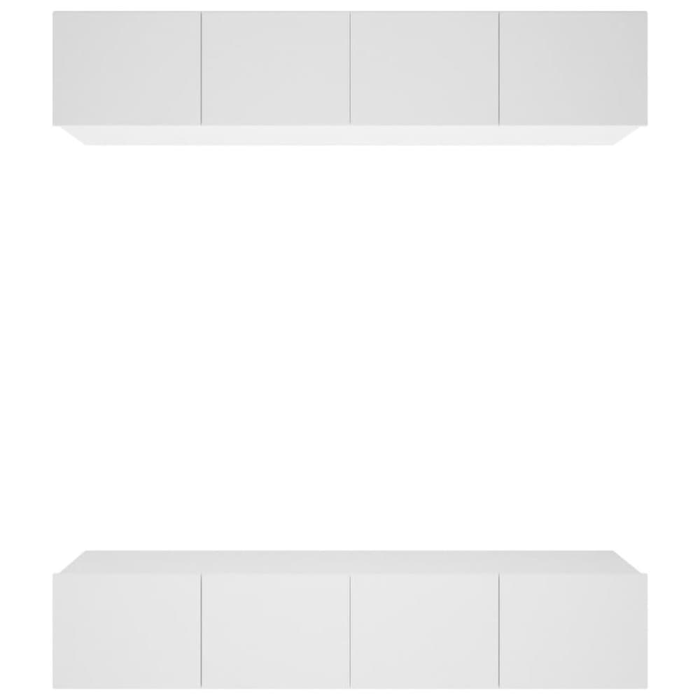 vidaXL Tv-skåp 4 st vit 80x30x30 cm konstruerat trä