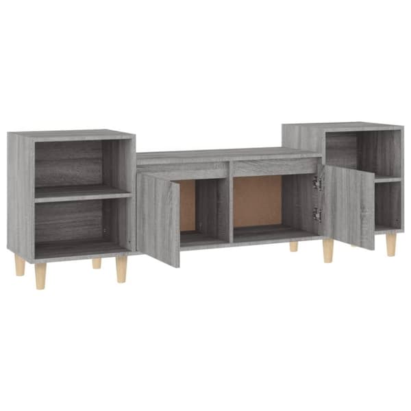 vidaXL TV-benk grå sonoma 160x35x55 cm konstruert tre